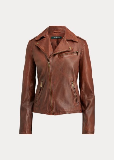 Women's Ralph Lauren Tumbled Lambskin Jackets | 481295DYM